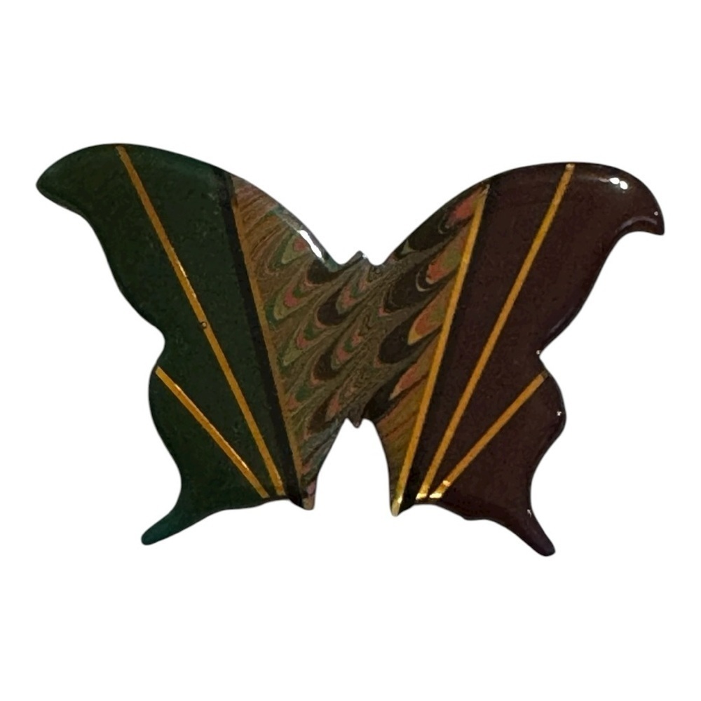 Vintage John Crutchfield Butterfly
Brooch Metallic Art Graphics Jewelry Gold
